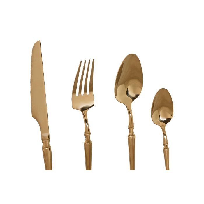 Cuberteria Basicos DKD Home Decor Dorado 1.5 x 15 x 3 cm Set de 24 2 Cuberteria Basicos DKD Home Decor Dorado 1.5 x 15 x 3 cm Set de 24 2