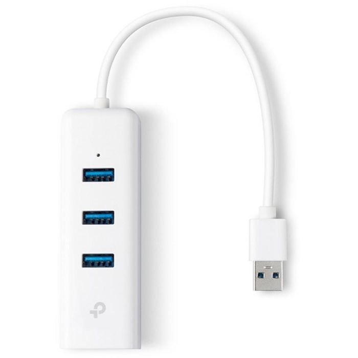 Tp-Link Adaptador USB 2 en 1 con Hub de 3 Puertos USB 3.0 y Adaptador Ethernet Gigabit