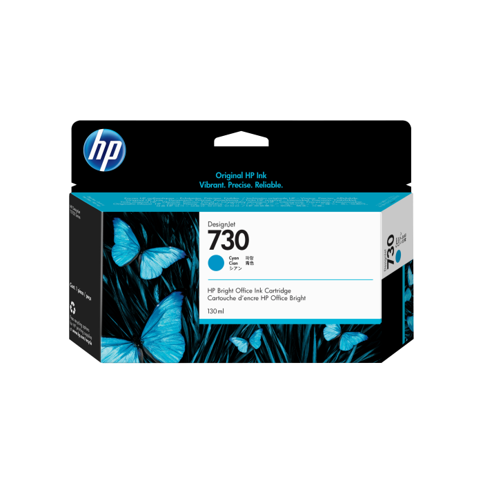 HP Cartucho de tinta DesignJet 730 cian de 130 ml