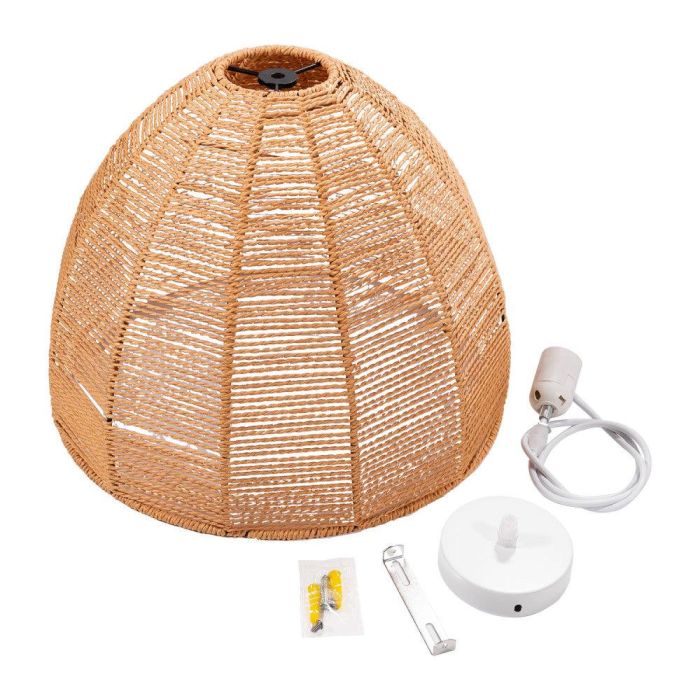 Lámpara Colgante Cuerda Natural Marilia SKD-P80012, Casquillo E27, Ideal para Salón, Comedor, Restaurante, Diseño Rústico y Cálido 5 Lámpara Colgante Cuerda Natural Marilia SKD-P80012, Casquillo E27, Ideal para Salón, Comedor, Restaurante, Diseño Rústico y Cálido 5