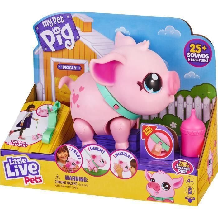 Moose Toys Pequeñas Mascotas Vivas Cerdito Mascota Interactiva para Adoptar con Sonidos y Movimiento Realistas 1 Moose Toys Pequeñas Mascotas Vivas Cerdito Mascota Interactiva para Adoptar con Sonidos y Movimiento Realistas 1