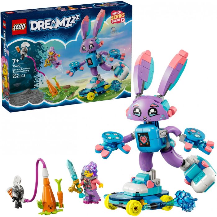LEGO 71490 DREAMZzz Izzie y Bunchurro El Conejo Jugón Set de Construcción Articulado Transformable con Minifigura Izzie +7 Años 14 LEGO 71490 DREAMZzz Izzie y Bunchurro El Conejo Jugón Set de Construcción Articulado Transformable con Minifigura Izzie +7 Años 14