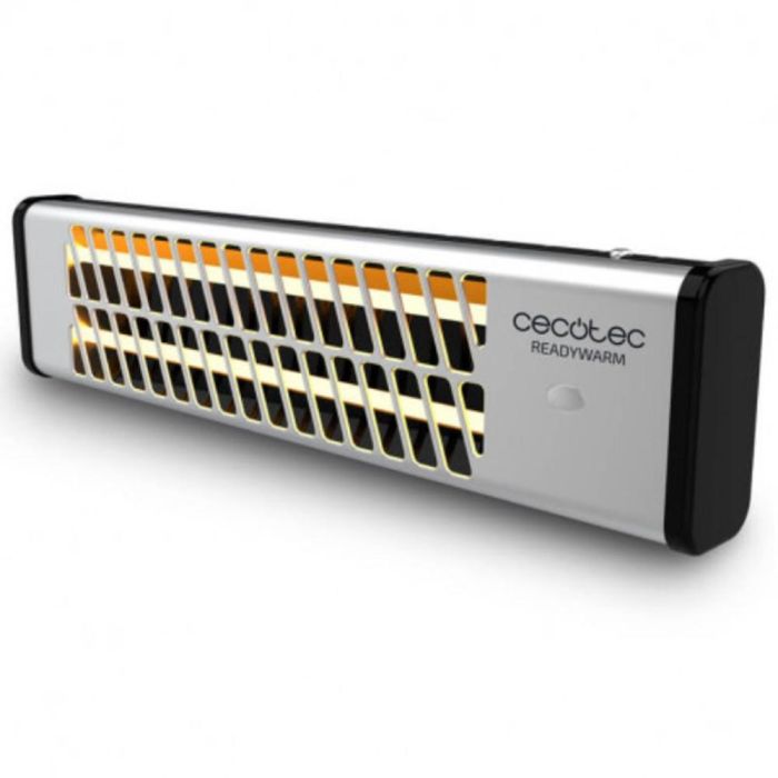 Cecotec 05323 Calefactor eléctrico de Cuarzo 1200W Interior Pared Negro/Acero Inoxidable hasta 10m² 3
