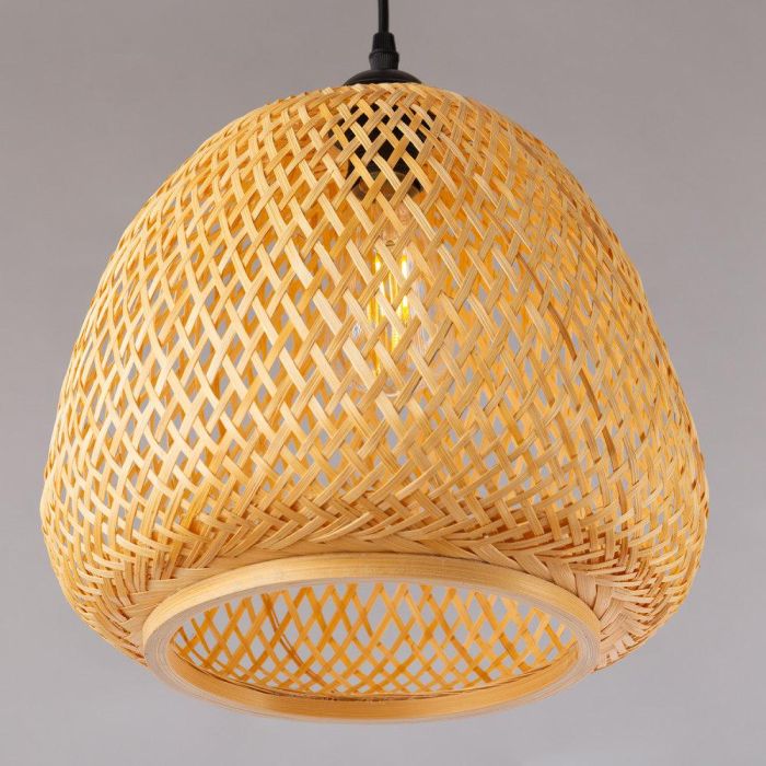 Lámpara Colgante Albacete de Ratán Natural Estilo Boho-Chic con Casquillo E27 para una Iluminación Versátil y Cálida - SKD-P80119 1