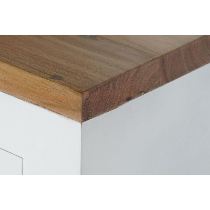 Mesa auxiliar DKD Home Decor Blanco Marrón Acacia Madera de mango 110 x 30 x 80 cm 5