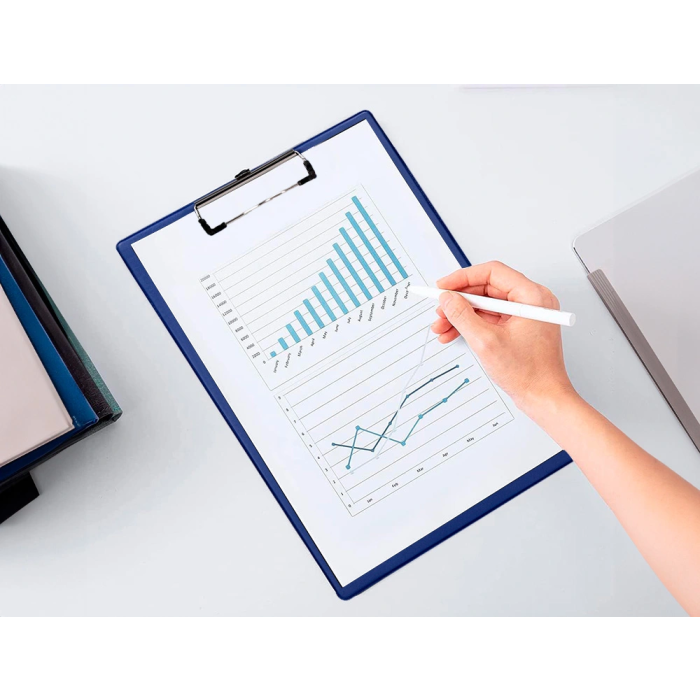 Q-connect Portanotas Plástico Reciclado DIN A4 Azul Grosor 2,1 mm 7