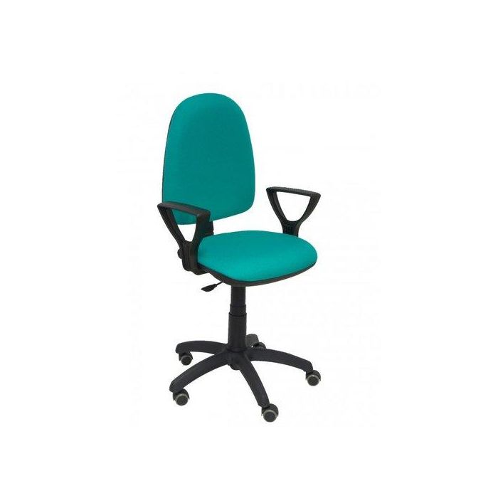 Silla Piqueras Y Crespo Ayna Brazos Fijos Mecanismo Contacto Permanente Con Regulacion De Profundidad Ruedas De Parquet Asiento Y Respaldo Tapizado Bali Verde Turquesa