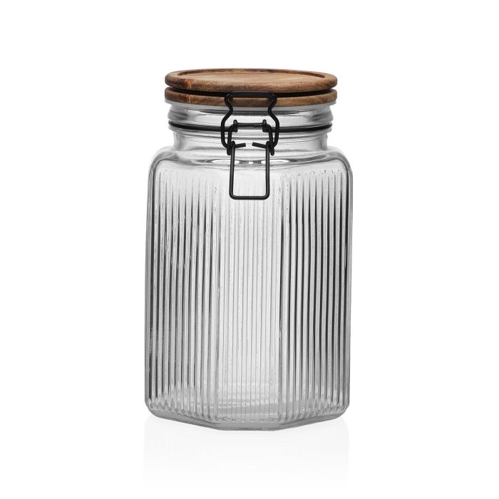 Bote con Tapa de Acacia 1500 ml Versa - 12.2x19.8x11.4 cm (6 Unidades) Bote con Tapa de Acacia 1500 ml Versa - 12.2x19.8x11.4 cm (6 Unidades)