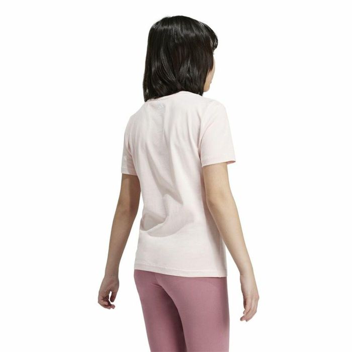 Camiseta de Manga Corta Infantil Adidas Essentials Linear Logo Cotton Slim Fit 3