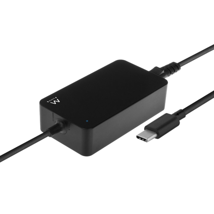 Ewent Cargador USB Tipo C 45W PD EW3981 con Cable de 2.75m para Portátiles, Teléfonos y Tabletas
