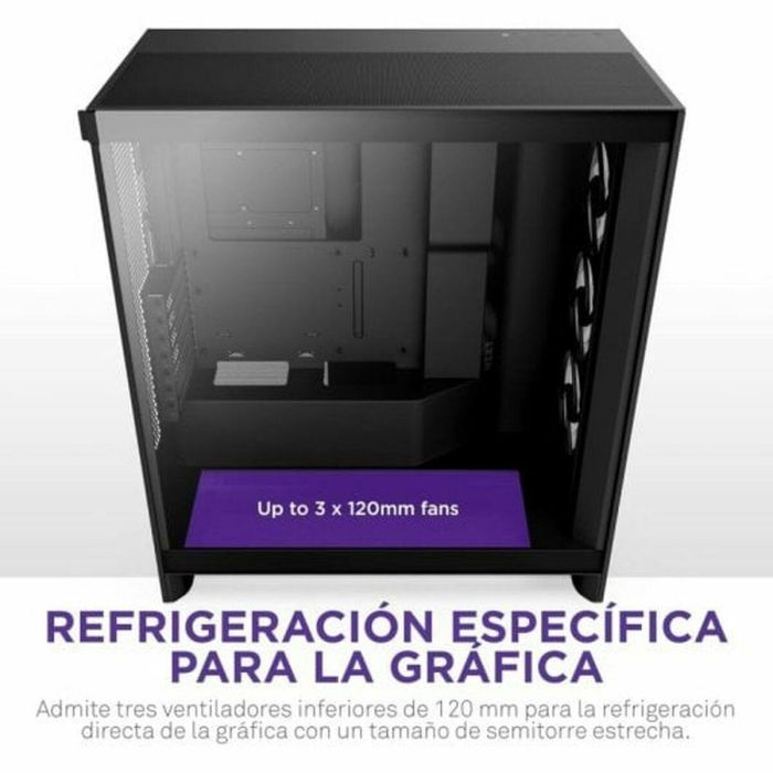 NZXT CM-H72FB-R1 H7 Flow RGB Caja de Torre Media con Ventiladores RGB Incluidos - Negra 6
