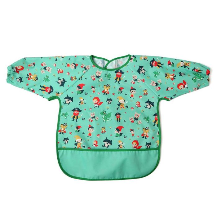 Babero Impermeable Con Mangas Verde 2