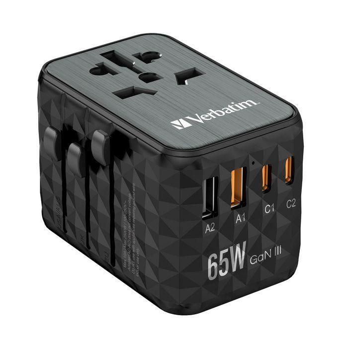 Verbatim Uta-05 Adaptador Universal De Viaje Con 2 Puerto Usb-C - 2 Puerto Usb-A Verbatim Uta-05 Adaptador Universal De Viaje Con 2 Puerto Usb-C - 2 Puerto Usb-A