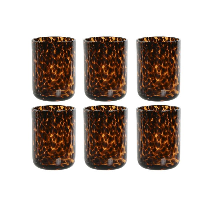 Vaso Basicos DKD Home Decor Marron 8 x 11 x 8 cm Set de 6