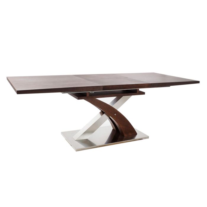 DKD Home Decor Mesa Extensible Marron Oscuro Plateado Acero MDF 90 x 77 x 160 cm 6 DKD Home Decor Mesa Extensible Marron Oscuro Plateado Acero MDF 90 x 77 x 160 cm 6