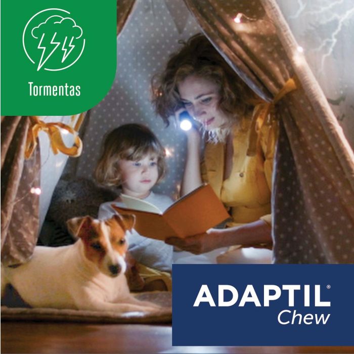 Adaptil Chews para Perros Ansiosos y Estresados - 30 Comprimidos Masticables Blandos con Calostro y Triptófano, Sabor Delicioso 0 Adaptil Chews para Perros Ansiosos y Estresados - 30 Comprimidos Masticables Blandos con Calostro y Triptófano, Sabor Delicioso 0