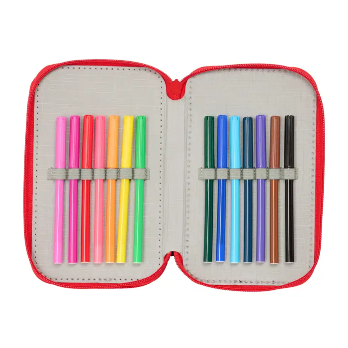 Safta Plumier Triple 37 Piezas Spider-Man 12,5x19,5x5,5cm 4