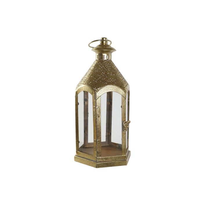 Portavela Arabe DKD Home Decor Dorado 18 x 35.5 x 18 cm