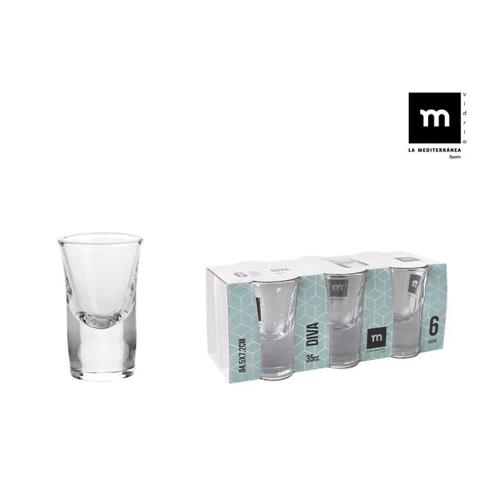 Set de 6 chupitos Diva 35 cc - La Mediterranea (12 Cajas) Set de 6 chupitos Diva 35 cc - La Mediterranea (12 Cajas)