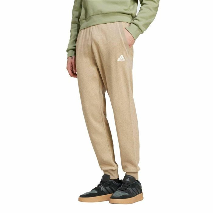 Pantalón Largo Deportivo Adidas Seasonal Essentials Melange Marrón Hombre 4