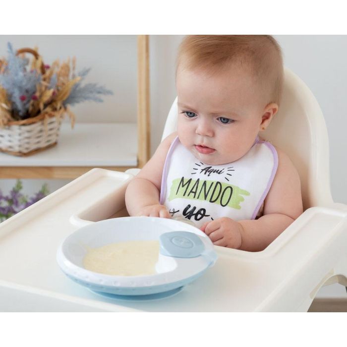KioKids Plato Térmico con Ventosa Antivuelco Azul para Bebé +4 Meses 1 KioKids Plato Térmico con Ventosa Antivuelco Azul para Bebé +4 Meses 1