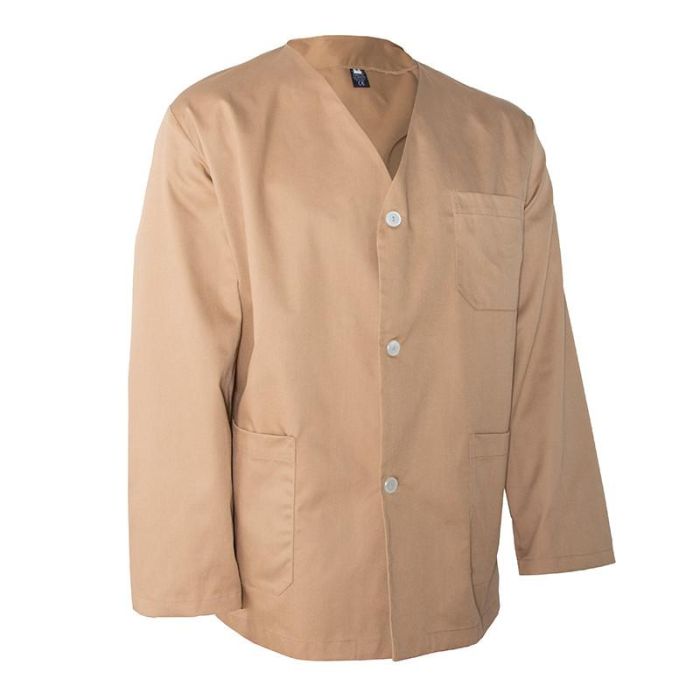 DUVER Chaqueta Sin Solapa Color Beige Talla XXL