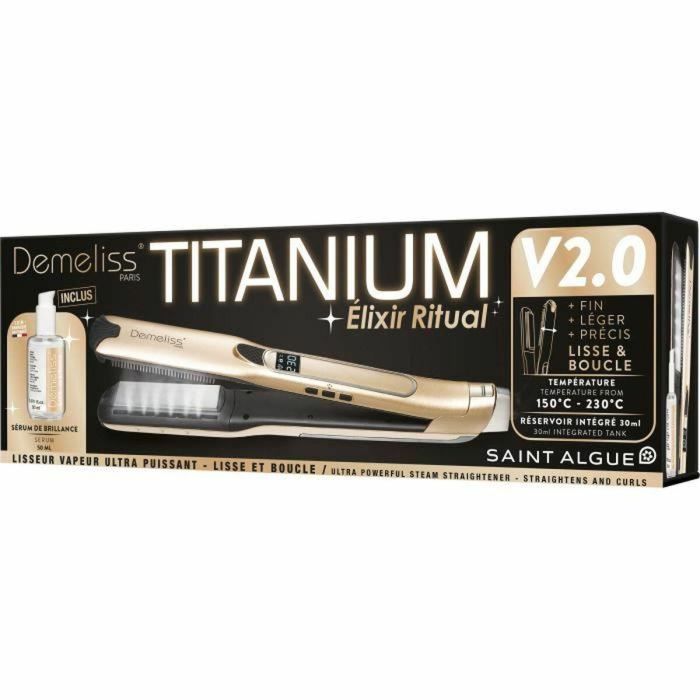 Caja plancha de vapor TITANIUM V2 ELIXIR RITUAL DEMELISS - 5 niveles de temperatura - Depósito de 30ml - Hasta 230°c 1