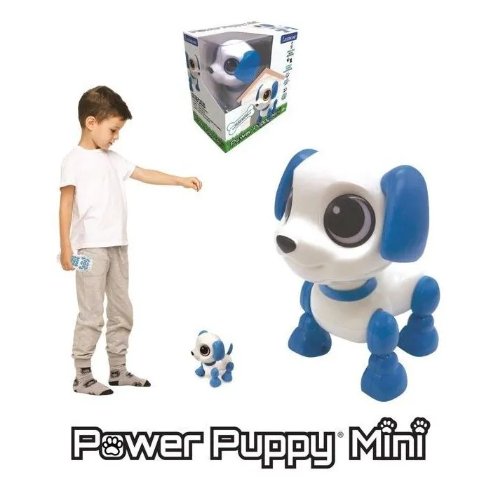 Lexibook Perro Robot Mini Power Puppy con Efectos de Luz y Sonido, Control de Clic Manual, Repetición