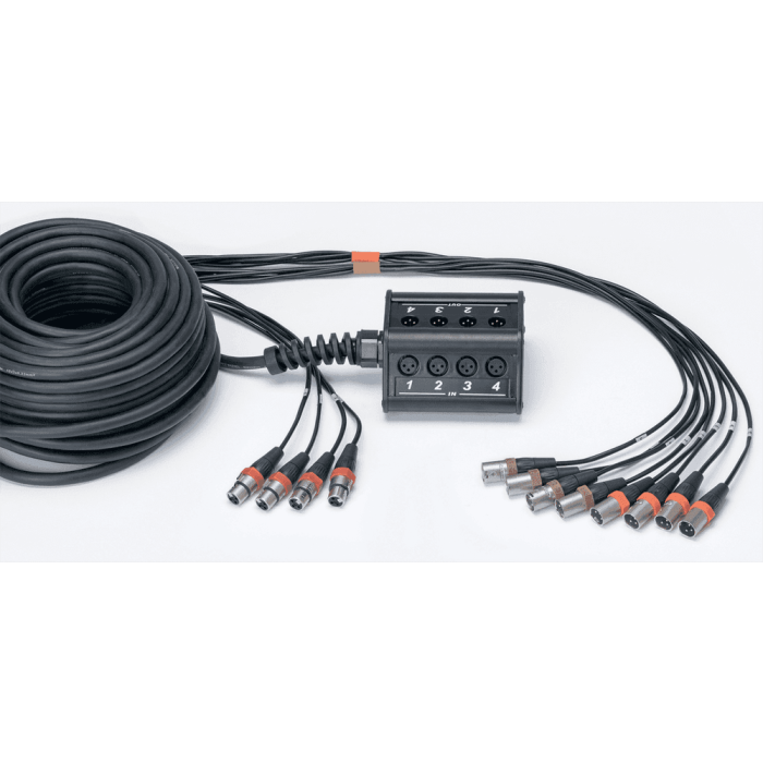Caja De Escenario Xlr De 8 Entradas Y 4 Salidas, Cable De 15 M 1 Caja De Escenario Xlr De 8 Entradas Y 4 Salidas, Cable De 15 M 1