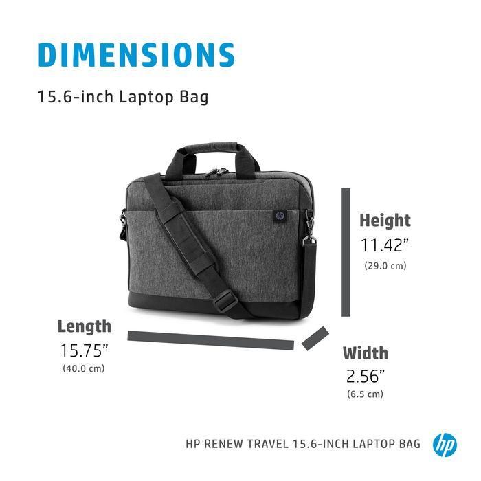 HP Bolso para Portátil de Viaje Renew 15.6'' - Fabricado con Materiales Sostenibles Reciclados, Compartimentos Organizadores 4