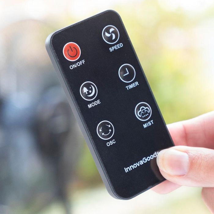 Ventilador Nebulizador de Pie con Mando a Distancia InnovaGoods Mistinn Negro 90 W 2,8 L 15 Ventilador Nebulizador de Pie con Mando a Distancia InnovaGoods Mistinn Negro 90 W 2,8 L 15