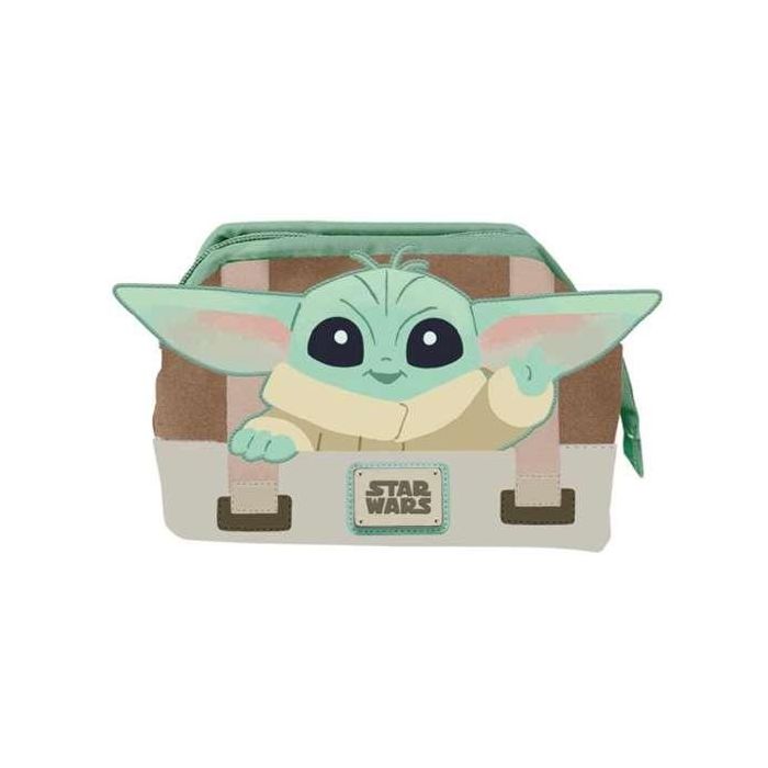 Cerdá Neceser de Aseo de Viaje The Mandalorian Grogu Polipiel Beige 8.5 x 14.5 x 20.0 cm