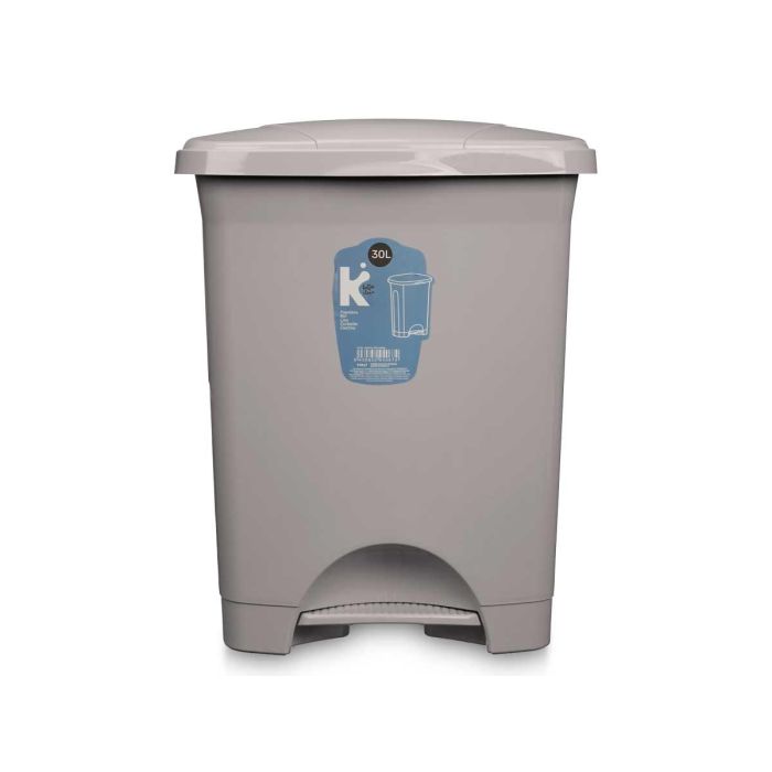 Papelera Pedal Plastico 30L Gris Arte Regal 39X47CM (4 Unidades) 2 Papelera Pedal Plastico 30L Gris Arte Regal 39X47CM (4 Unidades) 2
