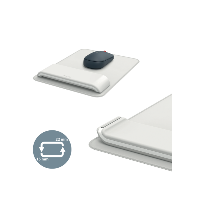 Leitz 65170085 Alfombrilla para Ratón con Reposamuñecas Ajustable Ergonómica Gris 1