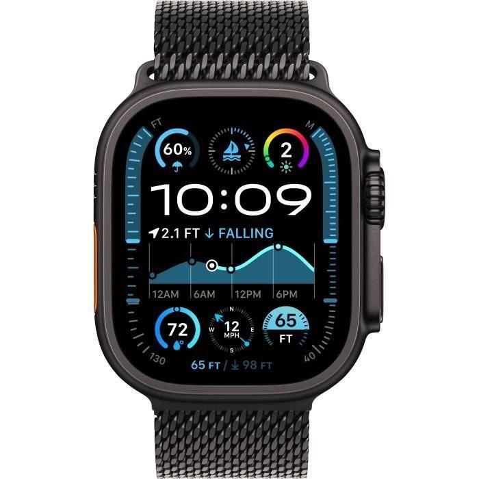 Apple Watch Ultra 2 GPS + Cellular - 49 mm - Caja de titanio negro - Correa Milanese Loop de titanio negro - M 1 Apple Watch Ultra 2 GPS + Cellular - 49 mm - Caja de titanio negro - Correa Milanese Loop de titanio negro - M 1