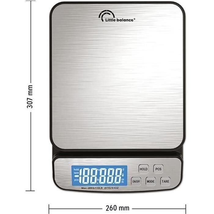 Little Balance PLA1686910292021 Báscula Digital Profesional Pro 30.1 con Doble Alimentación: Baterías o Conexión a Red Eléctrica 3 Little Balance PLA1686910292021 Báscula Digital Profesional Pro 30.1 con Doble Alimentación: Baterías o Conexión a Red Eléctrica 3