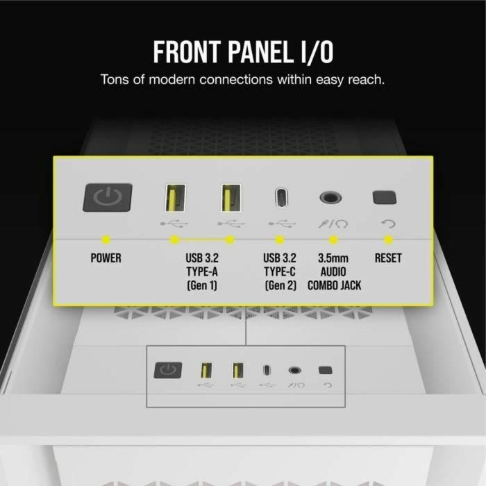 Caja Semitorre ATX Corsair Blanco 16 Caja Semitorre ATX Corsair Blanco 16