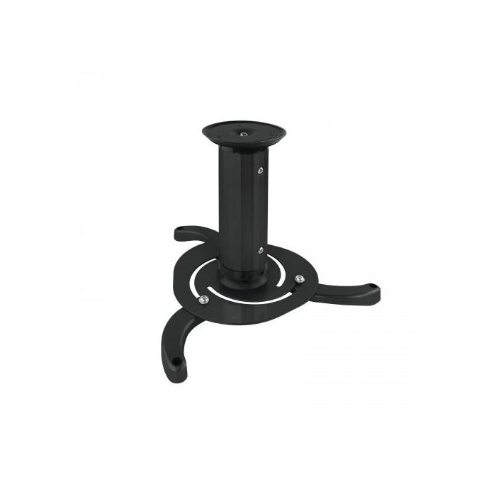 TooQ PJ1010TN-B Soporte de Techo para Proyector Inclinable ±15°, Giratorio ±180°, Carga 10kg, Negro, Distancia 130/200mm