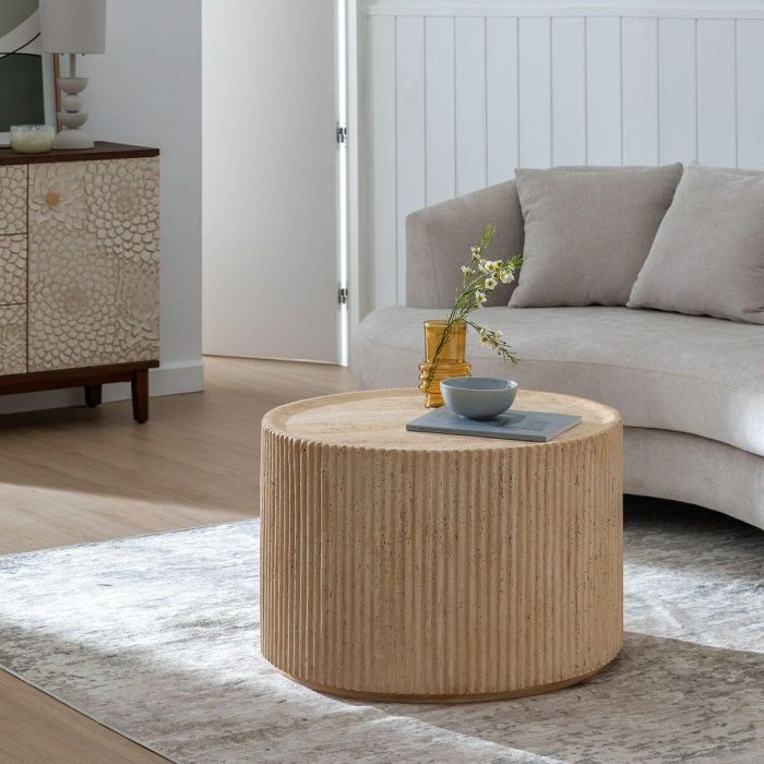 Mesa de Centro Beige 67 x 67 x 46 cm 1