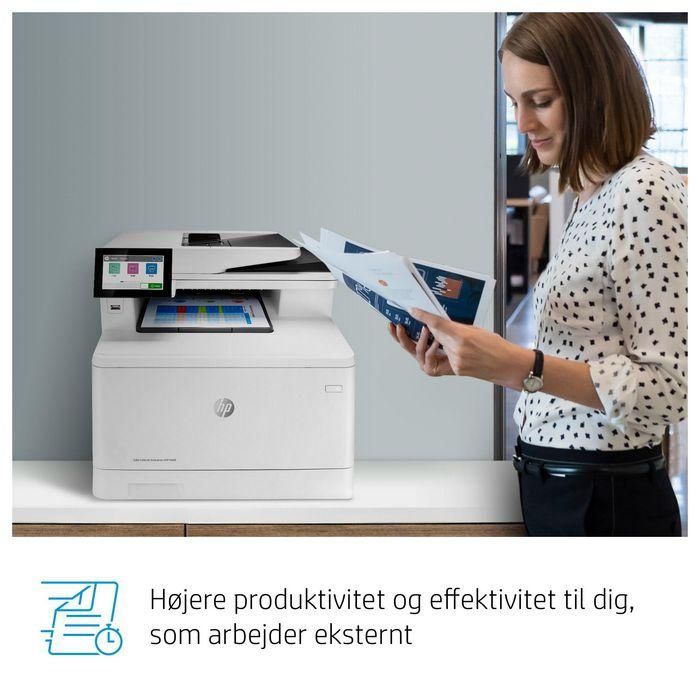 HP 3QA55A LaserJet Enterprise MFP M480f Impresora Láser Color Multifunción, Dúplex, ADF, Fax, 27 ppm, Empresa 53