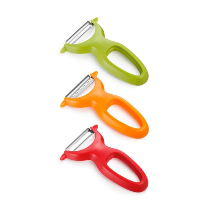 Tescoma Peladores de Verduras Presto Expert 3 uds, Hojas Acero Inoxidable (Recta, Serrada, Juliana), Apilables y Apto Lavavajillas 2 Tescoma Peladores de Verduras Presto Expert 3 uds, Hojas Acero Inoxidable (Recta, Serrada, Juliana), Apilables y Apto Lavavajillas 2