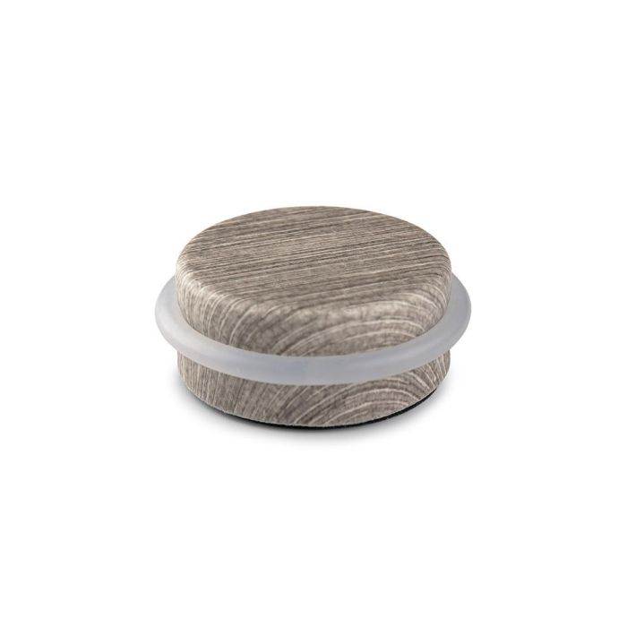 Inofix Tope de puerta adhesivo plástico-metal decorado olivo mediterráneo Ø4,6x1,8cm