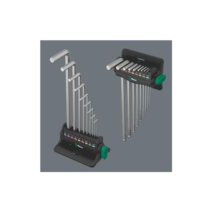 Wera 950/9 Hex-Plus 05022102001 - Juego de llaves Allen métricas de 9 piezas (1.5-10mm), cromadas 7
