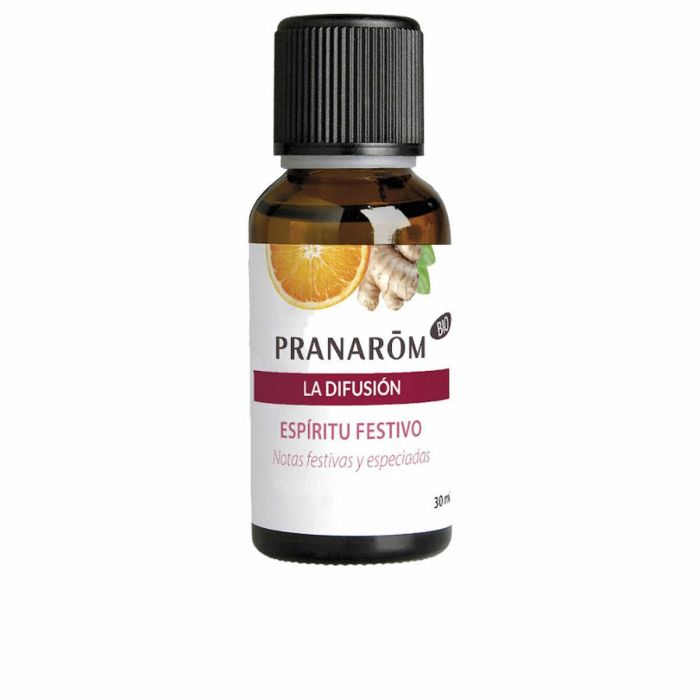 Pranarôm Esencia para Difusor Espíritu Festivo Bio Ecológico 30 ml - Aromaterapia con Canela y Jengibre, Aroma Cálido y Vibrante