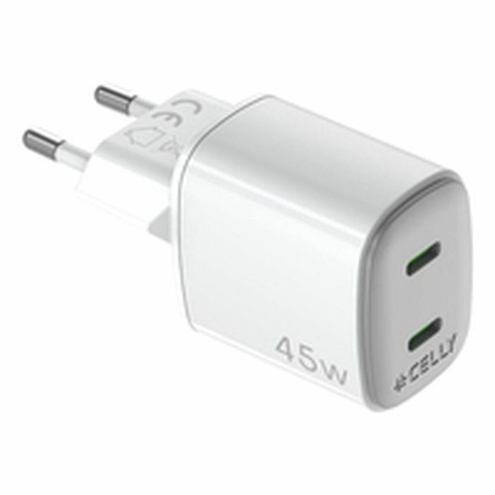 Cargador de Pared Celly UPTC2USBC45WWH Blanco 8 Cargador de Pared Celly UPTC2USBC45WWH Blanco 8