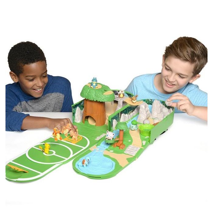 Jazwares Playset Pokemon Mundo Pokemon Transformable con 6 Zonas de Juego 1