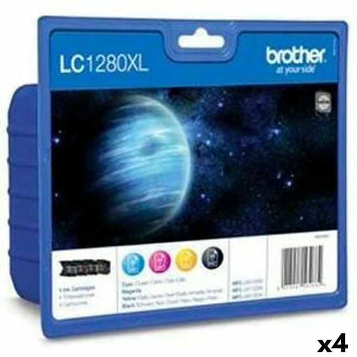 Cartucho de Tinta Original Brother LC1280XL Amarillo Azul Negro Magenta (4 Unidades)