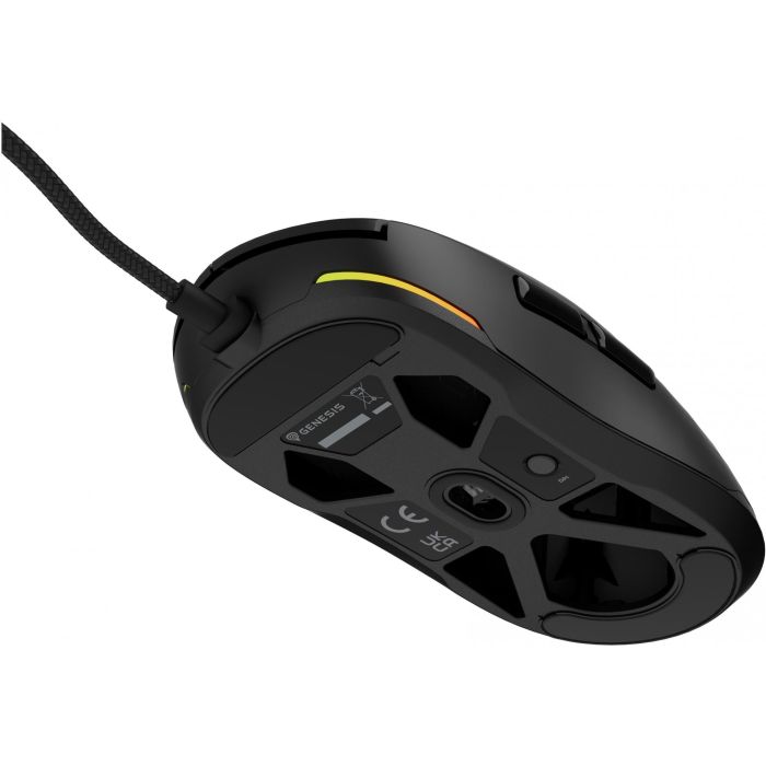 GENESIS Krypton 660 Ratón Gaming Óptico 12000 DPI 49g Ultraligero USB Cable Paracord Mano Derecha Interruptores Huano 90M Clics 13 GENESIS Krypton 660 Ratón Gaming Óptico 12000 DPI 49g Ultraligero USB Cable Paracord Mano Derecha Interruptores Huano 90M Clics 13