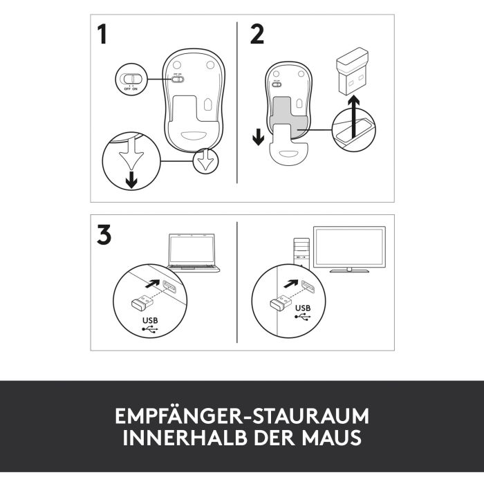 Logitech M185 Ratón Inalámbrico RF Plug-and-Play Rojo con Nano Receptor USB, Ergonómico, Fiable, Batería 1 Año 5