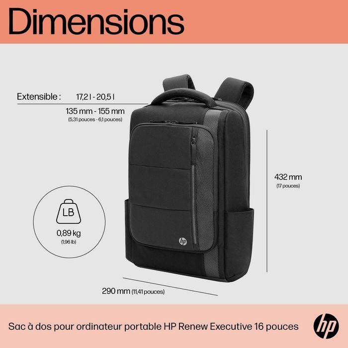 HP Renew Executive Mochila para Portátil 16 Pulgadas, Funcional y Versátil, Fabricada con Plásticos Reciclados 7 HP Renew Executive Mochila para Portátil 16 Pulgadas, Funcional y Versátil, Fabricada con Plásticos Reciclados 7